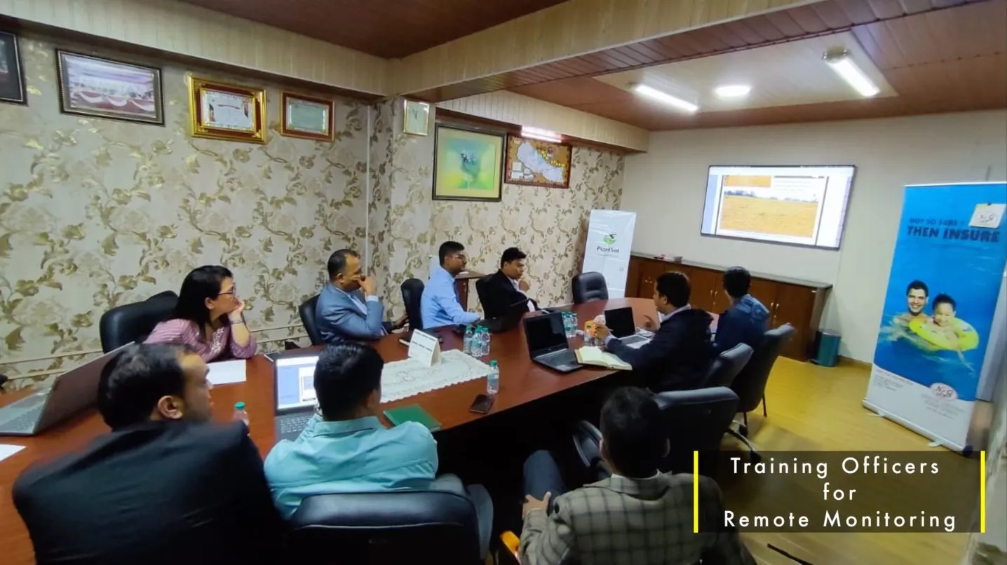 Training Insurance Officers on PlantSat web portal at NLG Insurance Company's HQ